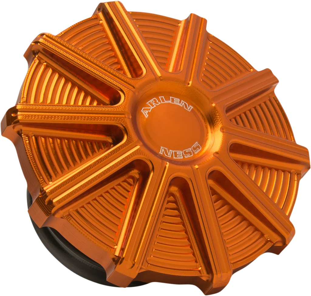 Arlen Ness Vented Gas Cap - 10 Gauge - Orange 701-005 - Main Product View