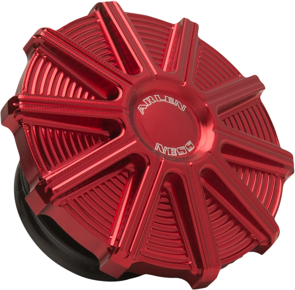 Arlen Ness Vented Gas Cap - 10 Gauge - Red 701-006 - Main Product View