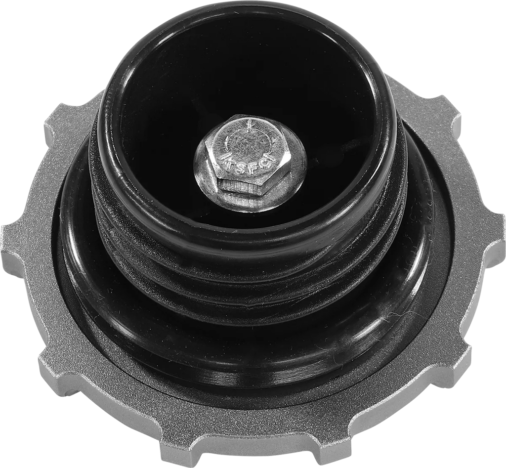 Arlen Ness Vented Gas Cap - 10 Gauge - Titanium 701-007 - Side View