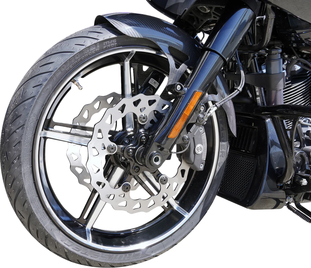 Arlen Ness Wheel - Factory 24 - Front - Black/Contrast Cut - 21x3.5 71-422 - Side View