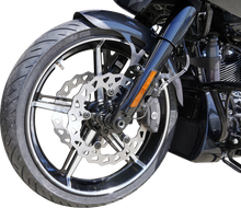 Load image into Gallery viewer, Arlen Ness Wheel - Factory 24 - Front - Black/Contrast Cut - 21x3.5 71-422 - Side View