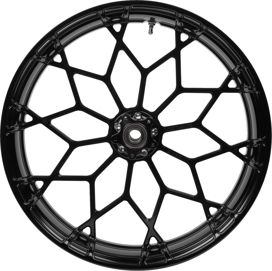 Arlen Ness Wheel - Fat Factory - Forged - Front - Black - 21x5.5 91.651 - Side View