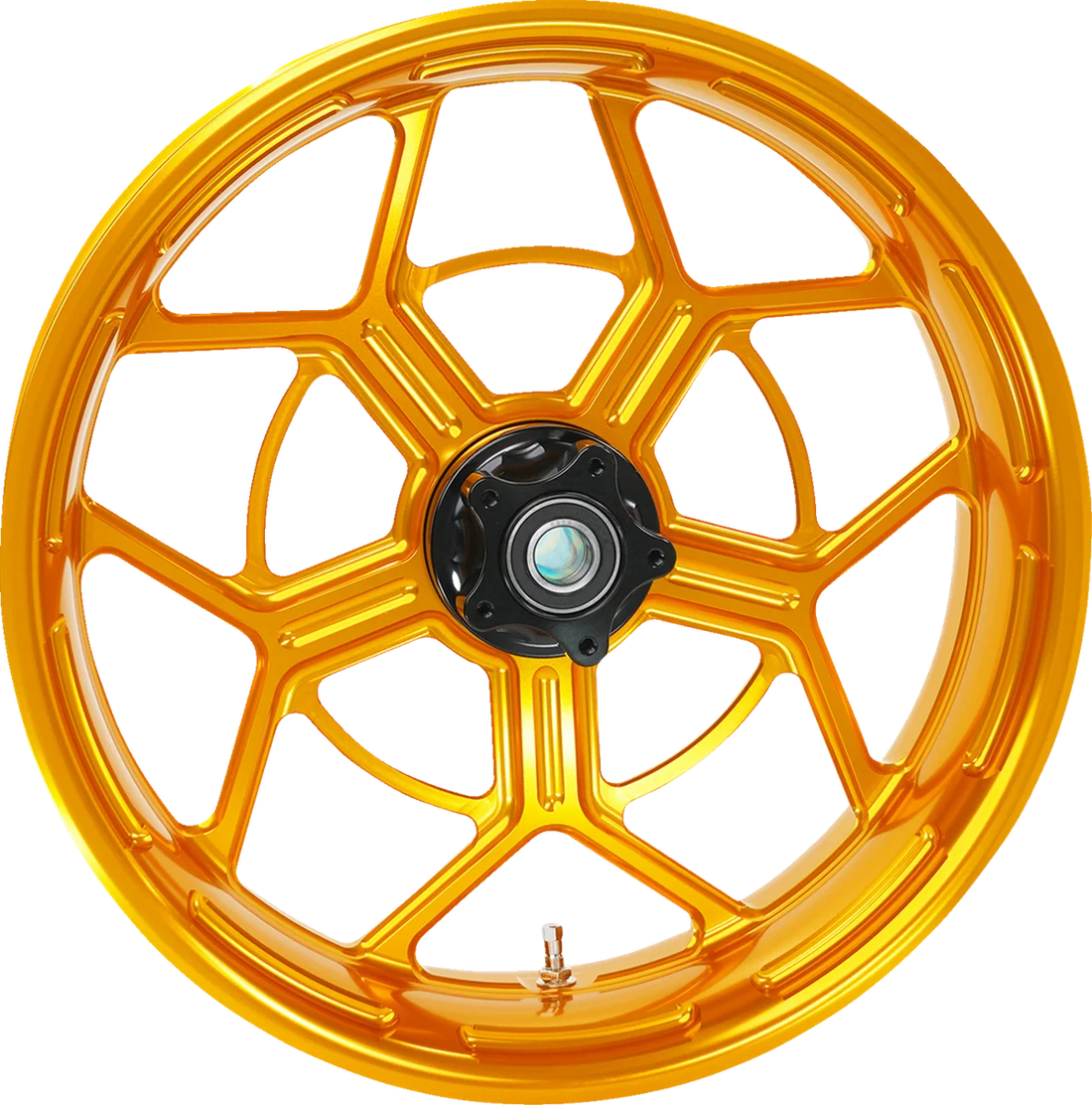 Arlen Ness Wheel - Speed 5 - Forged - Gold - 18x5.5 71-583 - Side View