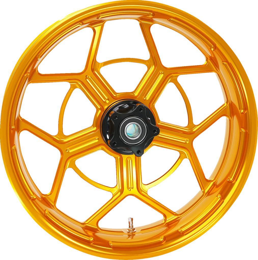 Arlen Ness Wheel - Speed 5 - Forged - Gold - 18x5.5 71-583 - Side View