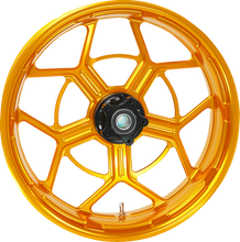 Load image into Gallery viewer, Arlen Ness Wheel - Speed 5 - Forged - Gold - 18x5.5 71-583 - Side View