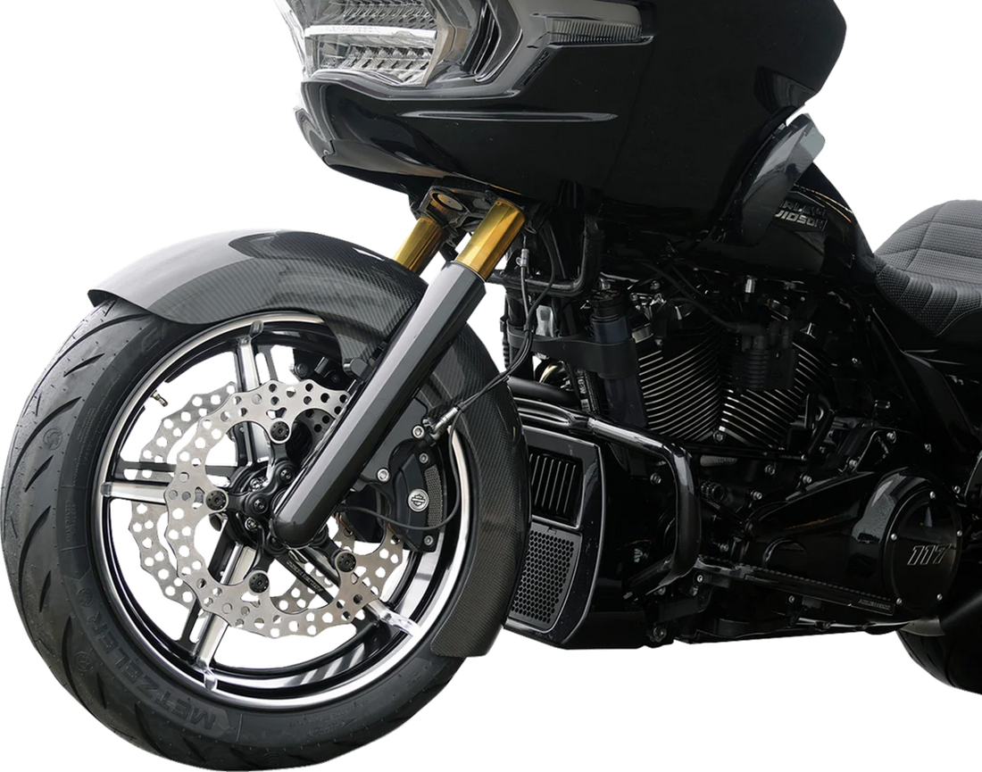 Arlen Ness Wheel with Hub/Adapter - Factory 24 - Front - Black/Contrast Cut - 18x5.5 91-652 - Side View