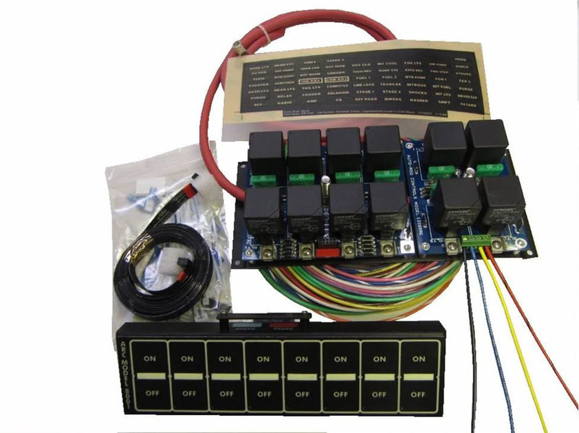 Auto Rod Controls 8 Switch In-Dash Control Module Black Faceplate...