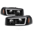 Load image into Gallery viewer, Auto Signature) Projector Headlights Version 2 Light Bar DRL Black 5084521 fits 1999-2007 GMC Sierra 1500 / 1999-2006 GMC ...