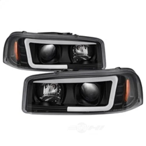 Auto Signature) Projector Headlights Version 2 Light Bar DRL Black 5084521 fits 1999-2007 GMC Sierra 1500 / 1999-2006 GMC ...