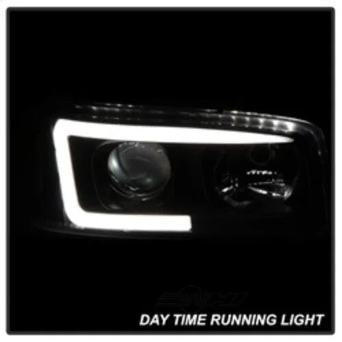 Auto Signature) Projector Headlights Version 2 Light Bar DRL Black 5084521 fits 1999-2007 GMC Sierra 1500 / 1999-2006 GMC ...