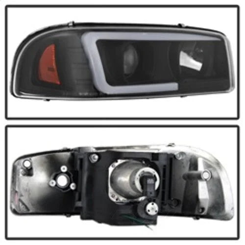 Auto Signature) Projector Headlights Version 2 Light Bar DRL Black 5084521 fits 1999-2007 GMC Sierra 1500 / 1999-2006 GMC ...