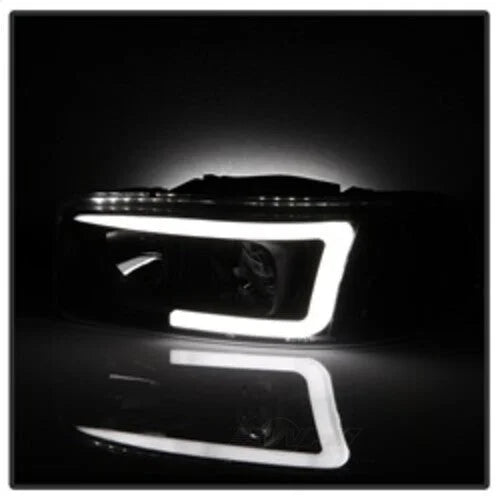 Auto Signature) Projector Headlights Version 2 Light Bar DRL Black 5084521 fits 1999-2007 GMC Sierra 1500 / 1999-2006 GMC ...
