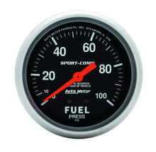 Load image into Gallery viewer, AutoMeter 0-100 Fuel Press Gauge 3412