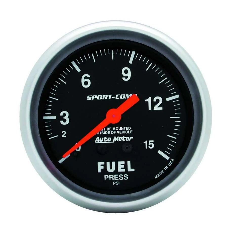 AutoMeter 0-15 Fuel Pressure Gauge 3411
