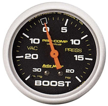 Load image into Gallery viewer, AutoMeter 0-20/0-30 Turbo Boost 5401