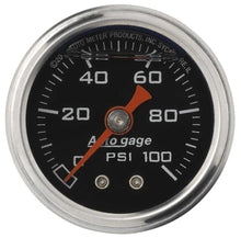 Load image into Gallery viewer, AutoMeter 1-1/2in Pressure Gauge - 0-100psi - Black Face 2174