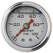 Load image into Gallery viewer, AutoMeter 1-1/2in Pressure Gauge - 0-100psi - Silver Face 2180