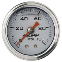 Load image into Gallery viewer, AutoMeter 1-1/2in Pressure Gauge 0-100psi- White 2177