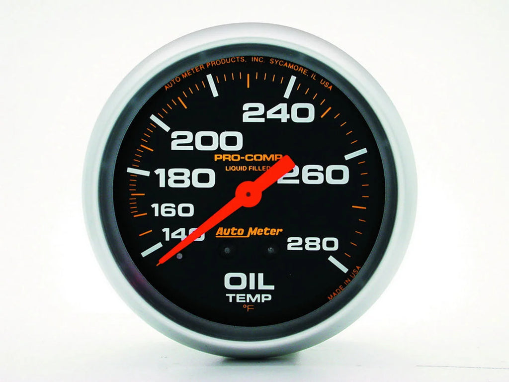 AutoMeter 140-280 Oil Temp Gauge with 12ft Capillary Tube 5443