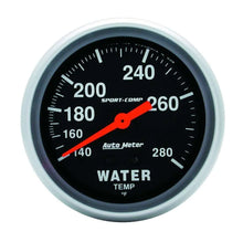 Load image into Gallery viewer, AutoMeter 140-280 Water Temp Gauge 3431
