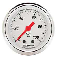 Load image into Gallery viewer, AutoMeter 2-1/16 A/W Oil Pressure Gauge 0-100psi 1321