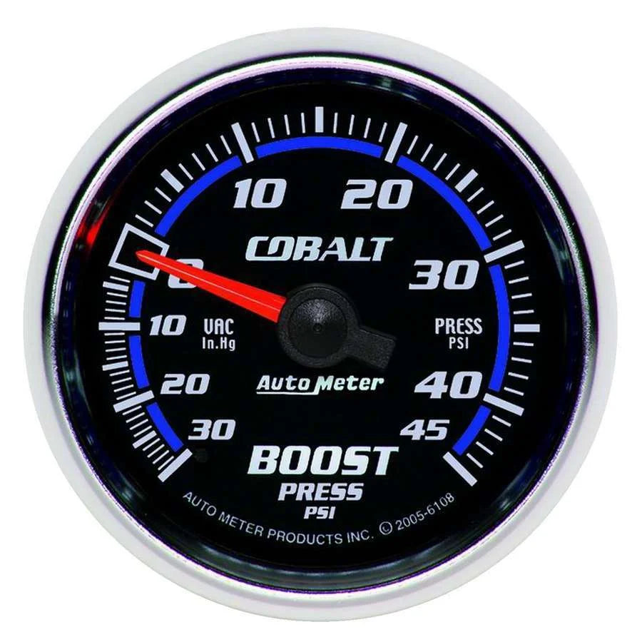 AutoMeter 2-1/16 C/S Boost/Vacuum Gauge 30/45 6108