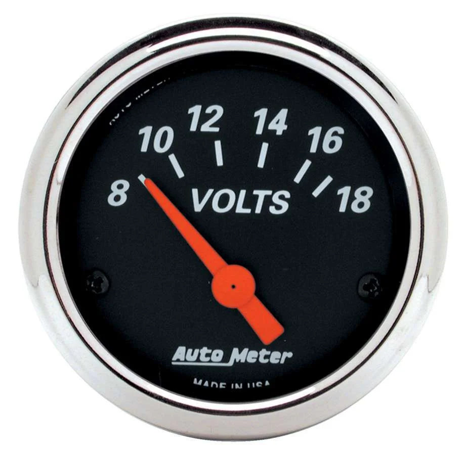 AutoMeter 2-1/16 D/B Voltmeter Gauge 8-18 1483