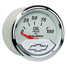 Load image into Gallery viewer, AutoMeter 2-1/16 Gauge Oil Press 100psi 1327-00408 fits Chevrolet