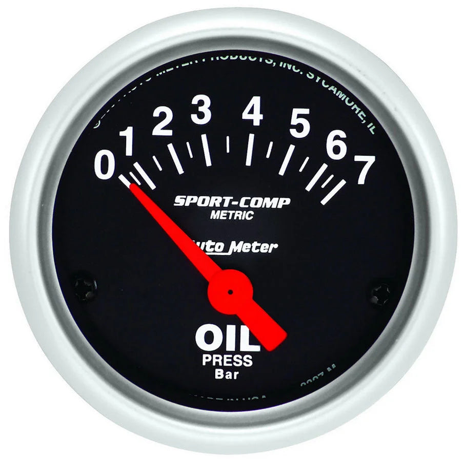 AutoMeter 2-1/16 Mini S/C Oil Pressure Gauge - Metric 3327-M