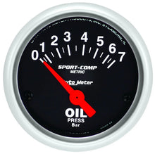 Load image into Gallery viewer, AutoMeter 2-1/16 Mini S/C Oil Pressure Gauge - Metric 3327-M