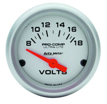 Load image into Gallery viewer, AutoMeter 2-1/16 Mini Ultralite VOLTMETER 4391