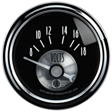 Load image into Gallery viewer, AutoMeter 2-1/16 Voltmeter 8-18V Prestige Black Series 2093