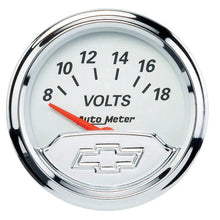 Load image into Gallery viewer, AutoMeter 2-1/16 Voltmeter Gauge Bowtie Series 1391-00408 fits Chevrolet