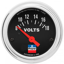Load image into Gallery viewer, AutoMeter 2-1/16 Voltmeter Gauge Mopar Logo Series