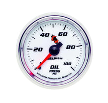 Load image into Gallery viewer, AutoMeter 2-1/16in C2/S Oil Press. Gauge 0-100psi