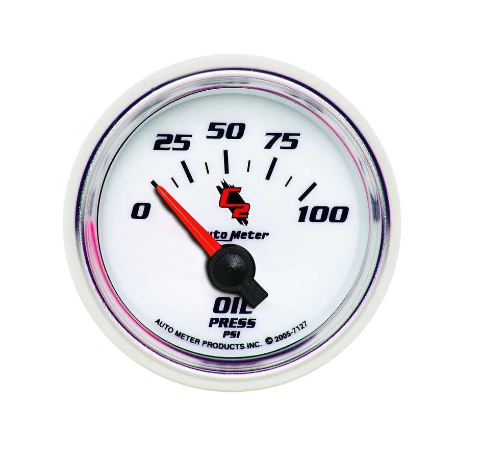 AutoMeter 2-1/16in C2/S Oil Press. Gauge 0-100psi 7127