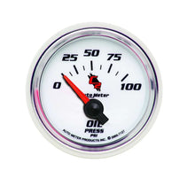 Load image into Gallery viewer, AutoMeter 2-1/16in C2/S Oil Press. Gauge 0-100psi 7127