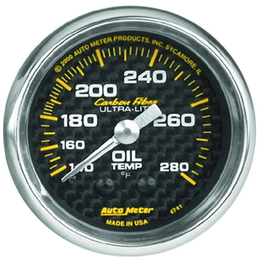 AutoMeter 2-1/16in C/F Oil Temp. Gauge 140-280 4741