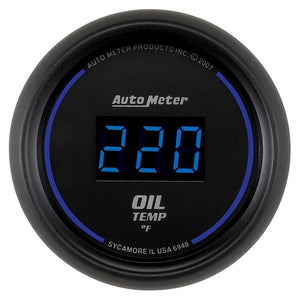 AutoMeter 2-1/16in Cobalt Oil Temp Gauge Digital 340F 6948