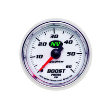 Load image into Gallery viewer, AutoMeter 2-1/16in NV/S Boost Gauge 0-60psi 7305