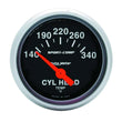 Load image into Gallery viewer, AutoMeter 2-1/16in S/C Cylinder Hd Temp. Gauge 140-340 3336