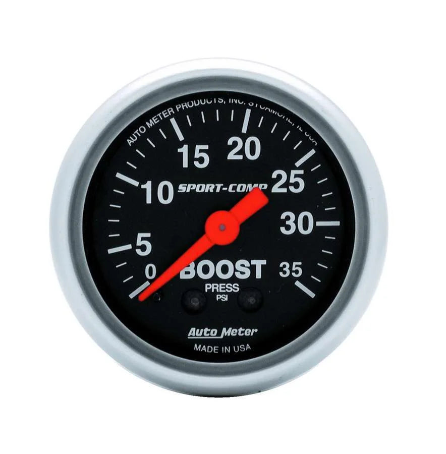 AutoMeter 2-1/16in Sport Comp 0-35 Boost Gauge 3304