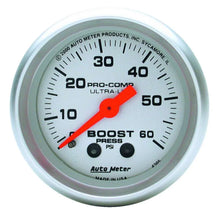 Load image into Gallery viewer, AutoMeter 2-1/16in U/L Boost Gauge 0-60psi 4305