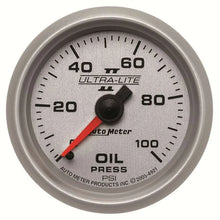 Load image into Gallery viewer, AutoMeter 2-1/16in U/L II Oil Pressure Gauge 0-100psi 4921