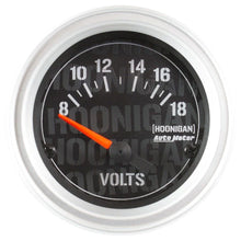 Load image into Gallery viewer, AutoMeter 2-1/16in  Voltmeter Gauge Hoonigan Series 4391-09000