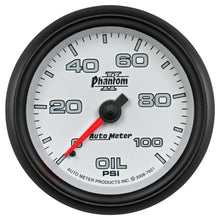 Load image into Gallery viewer, AutoMeter 2-5/8 Phantom II Oil Pressure Gauge 0-100psi 7821