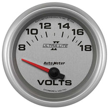 Load image into Gallery viewer, AutoMeter 2-5/8 U/L II Voltmeter Gauge 8-18volts 7791