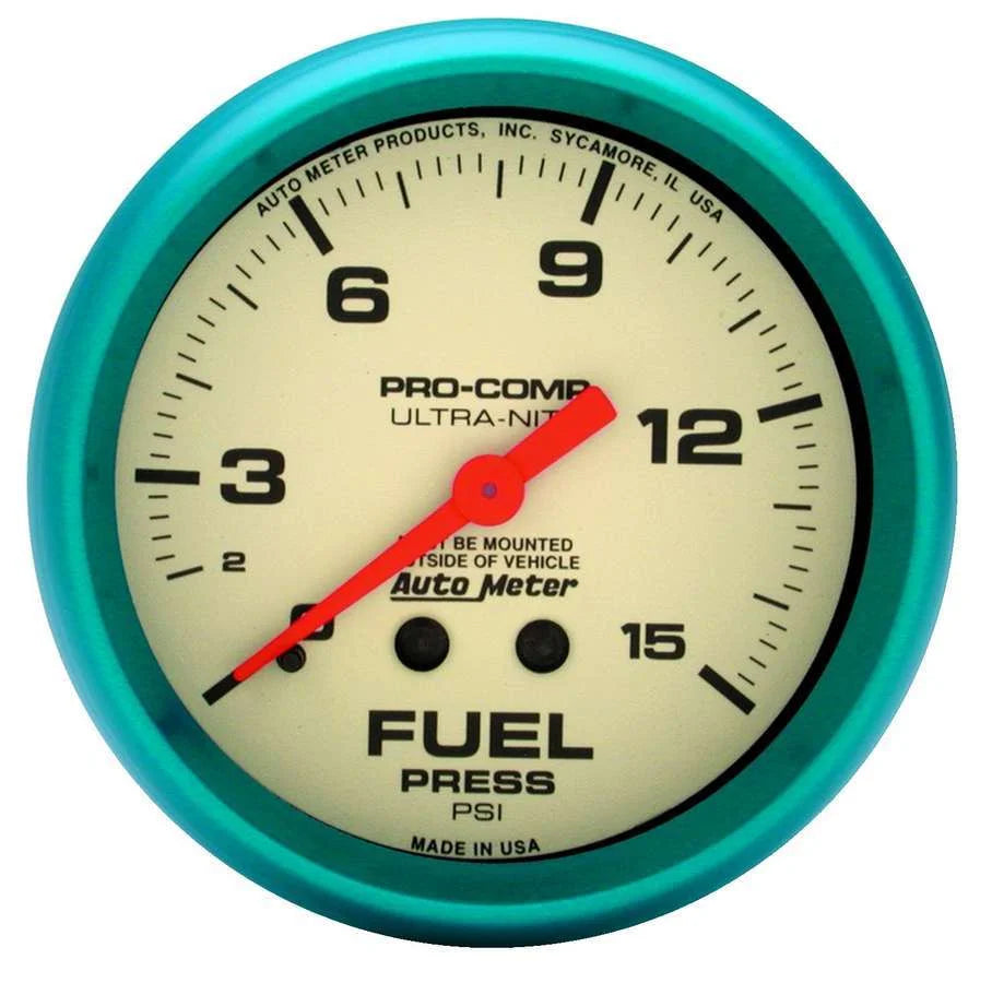 AutoMeter 2-5/8 Ultra-Nite F/P Gauge 0-15psi 4511