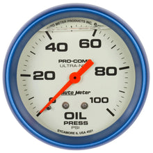 Load image into Gallery viewer, AutoMeter 2-5/8 Ultra-Nite Oil Press. Gauge 0-100psi