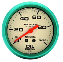 Load image into Gallery viewer, AutoMeter 2-5/8 Ultra-Nite Oil Press. Gauge 0-100psi